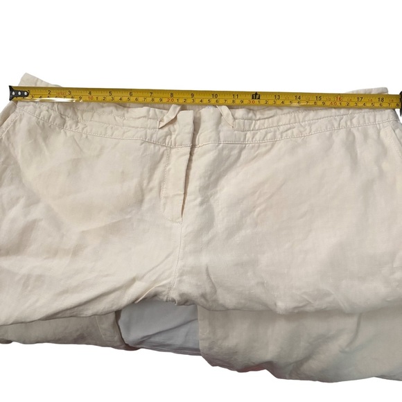 MaxMara Weekend Relaxed Sport Fit 8 Linen Pants in Ivory Size 16 - Picture 11 of 11
